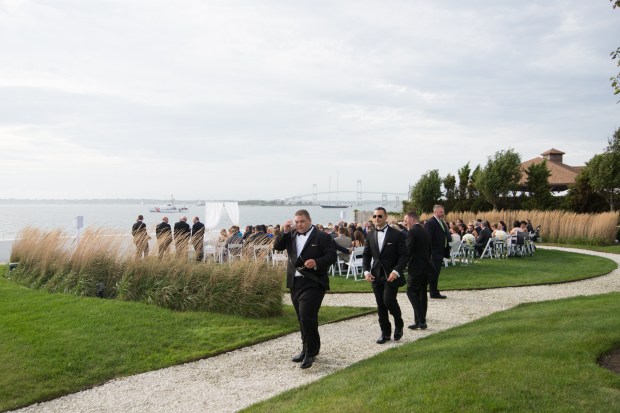 Kristin and Derek's Elegant Glittering Gold and Crisp White Belle Mer Wedding on The Newport Bride a Rhode Island Wedding Blog