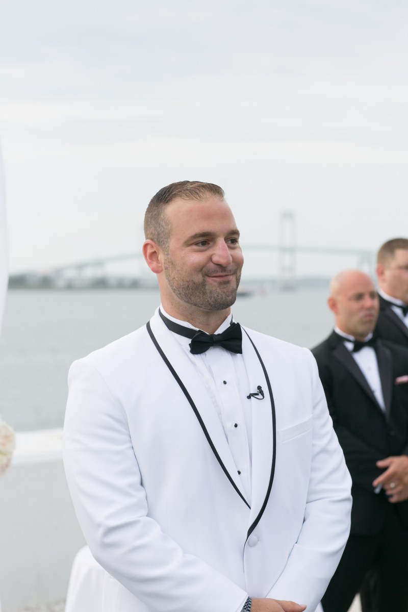 Kristin and Derek's Elegant Glittering Gold and Crisp White Belle Mer Wedding on The Newport Bride a Rhode Island Wedding Blog