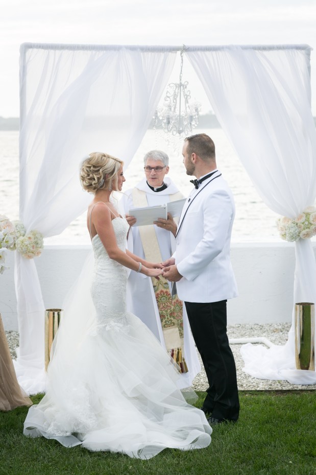 Kristin and Derek's Elegant Glittering Gold and Crisp White Belle Mer Wedding on The Newport Bride a Rhode Island Wedding Blog