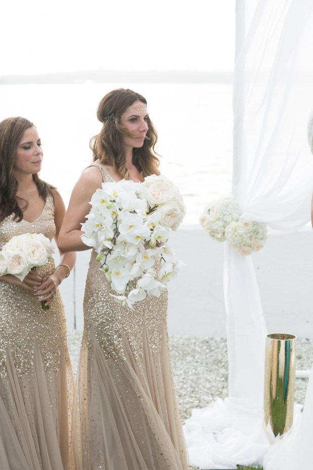 Kristin and Derek's Elegant Glittering Gold and Crisp White Belle Mer Wedding on The Newport Bride a Rhode Island Wedding Blog