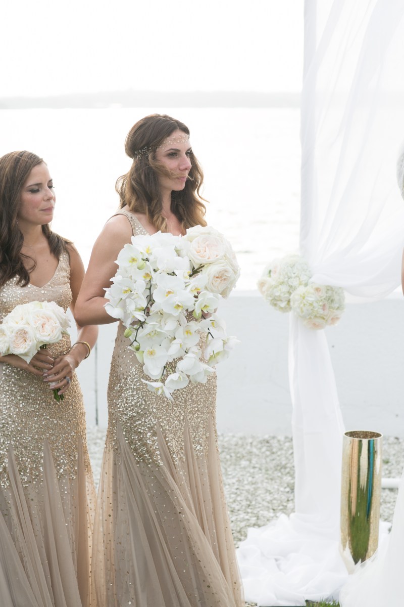 Kristin and Derek's Elegant Glittering Gold and Crisp White Belle Mer Wedding on The Newport Bride a Rhode Island Wedding Blog