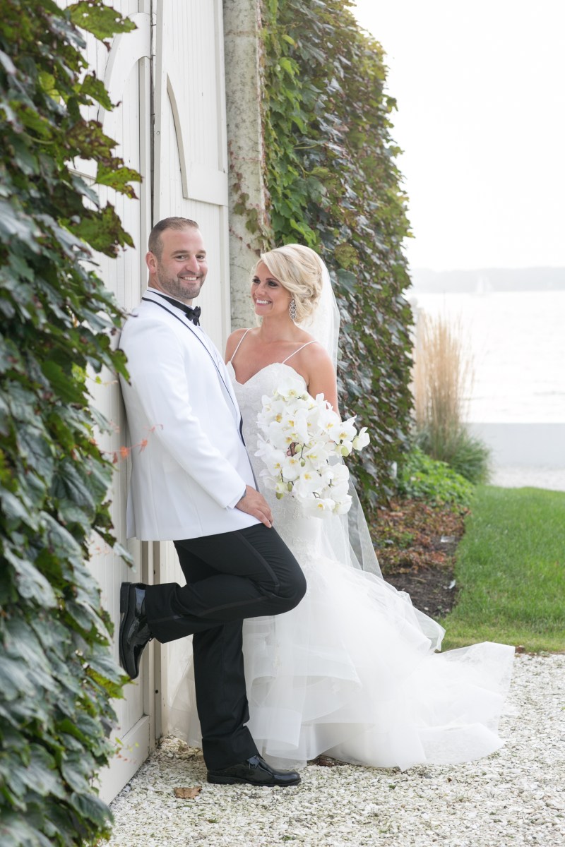 Kristin and Derek's Elegant Glittering Gold and Crisp White Belle Mer Wedding on The Newport Bride a Rhode Island Wedding Blog