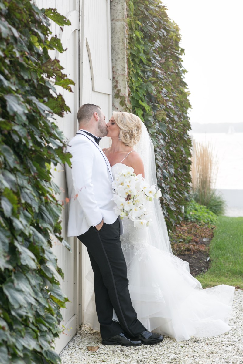 Kristin and Derek's Elegant Glittering Gold and Crisp White Belle Mer Wedding on The Newport Bride a Rhode Island Wedding Blog