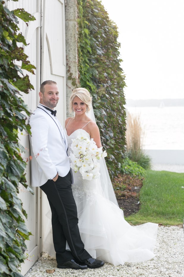 Kristin and Derek's Elegant Glittering Gold and Crisp White Belle Mer Wedding on The Newport Bride a Rhode Island Wedding Blog