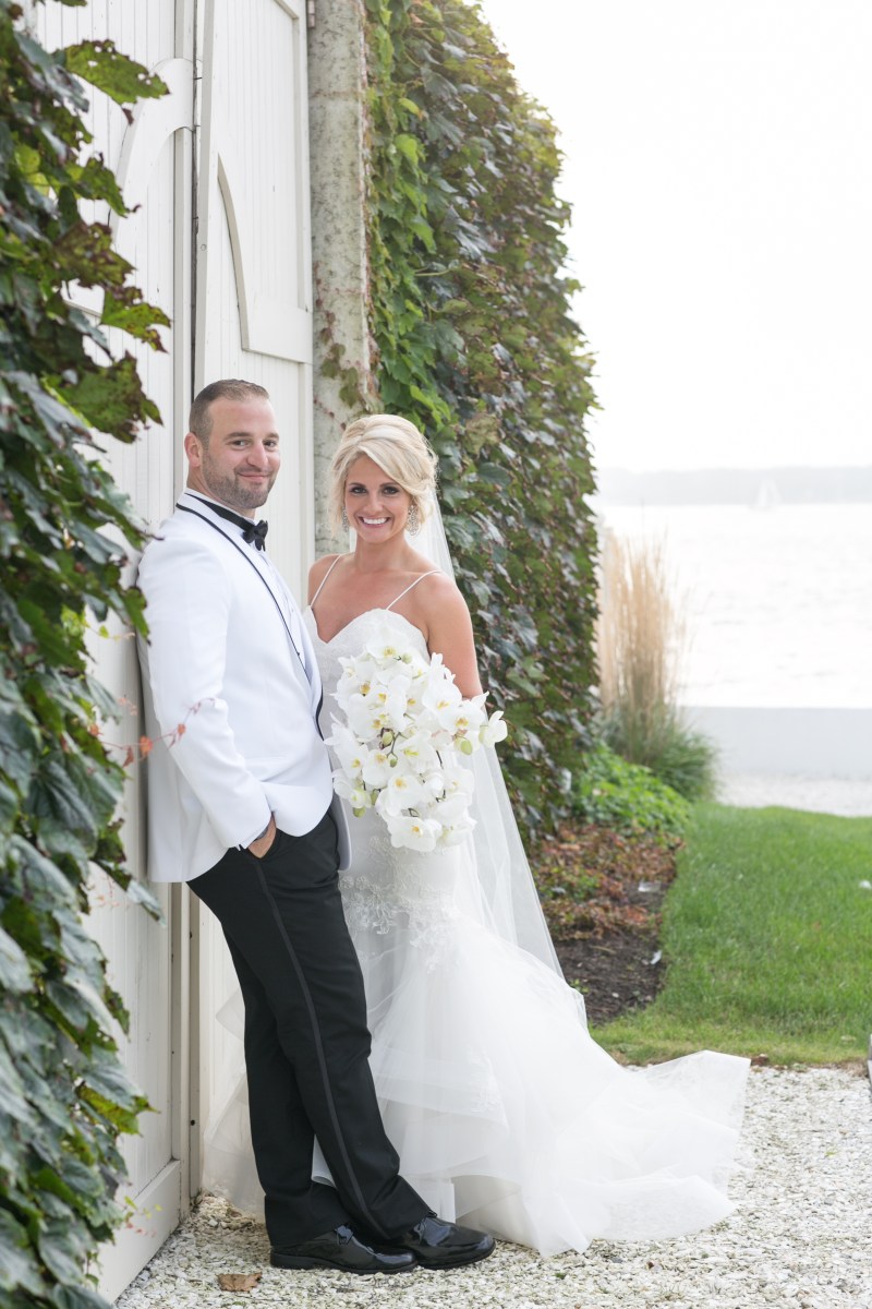 Kristin and Derek's Elegant Glittering Gold and Crisp White Belle Mer Wedding on The Newport Bride a Rhode Island Wedding Blog