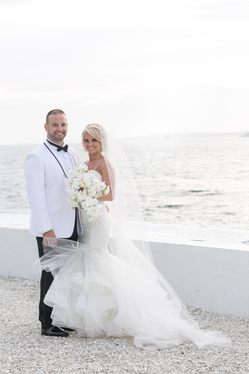 Kristin and Derek's Elegant Glittering Gold and Crisp White Belle Mer Wedding on The Newport Bride a Rhode Island Wedding Blog