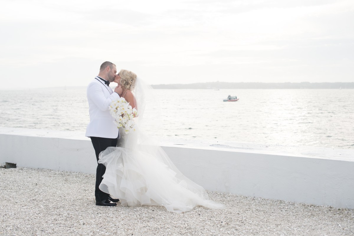 Kristin and Derek's Elegant Glittering Gold and Crisp White Belle Mer Wedding on The Newport Bride a Rhode Island Wedding Blog