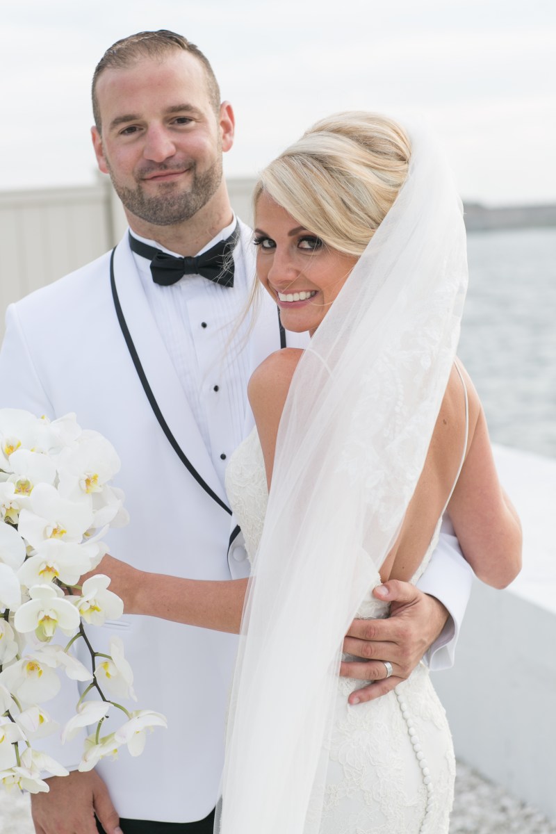Kristin and Derek's Elegant Glittering Gold and Crisp White Belle Mer Wedding on The Newport Bride a Rhode Island Wedding Blog