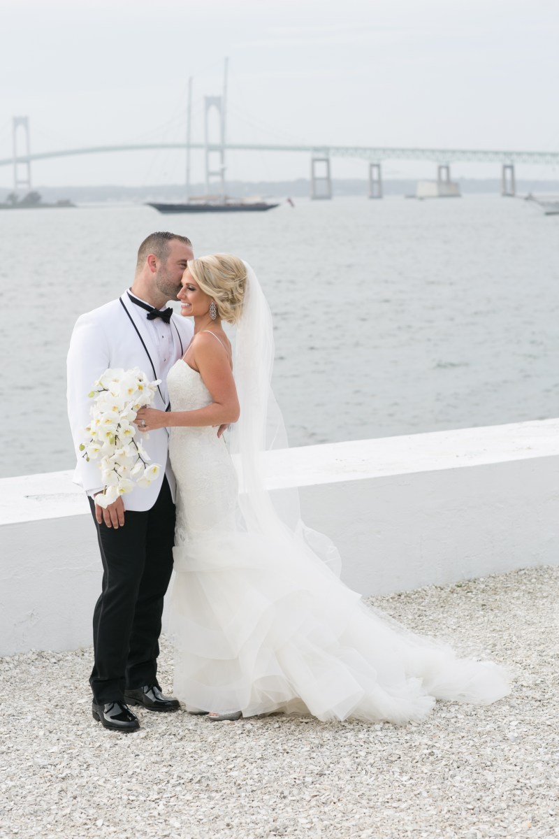 Kristin and Derek's Elegant Glittering Gold and Crisp White Belle Mer Wedding on The Newport Bride a Rhode Island Wedding Blog