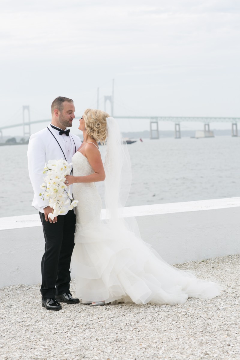 Kristin and Derek's Elegant Glittering Gold and Crisp White Belle Mer Wedding on The Newport Bride a Rhode Island Wedding Blog
