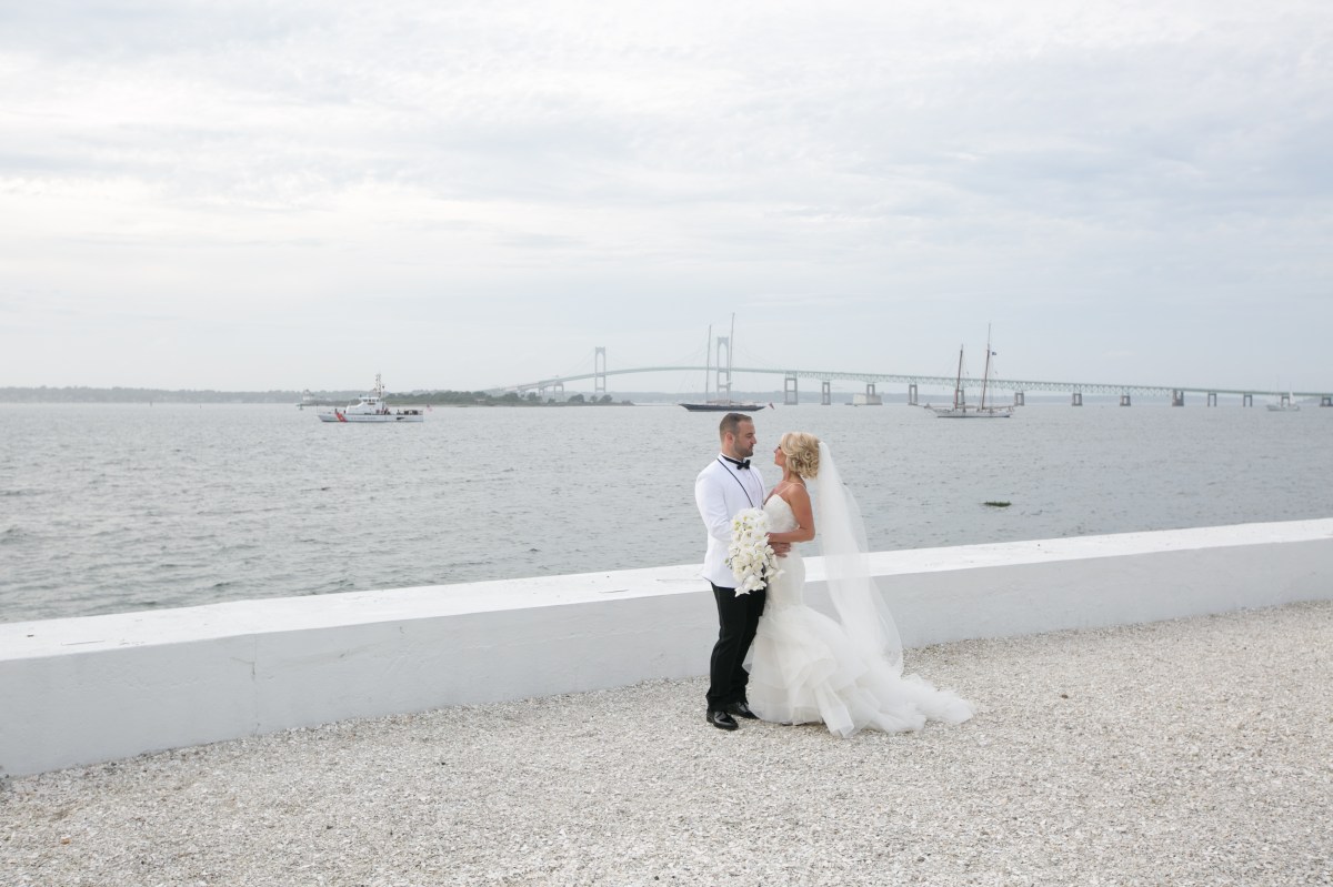 Kristin and Derek's Elegant Glittering Gold and Crisp White Belle Mer Wedding on The Newport Bride a Rhode Island Wedding Blog