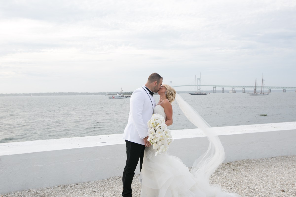 Kristin and Derek's Elegant Glittering Gold and Crisp White Belle Mer Wedding on The Newport Bride a Rhode Island Wedding Blog
