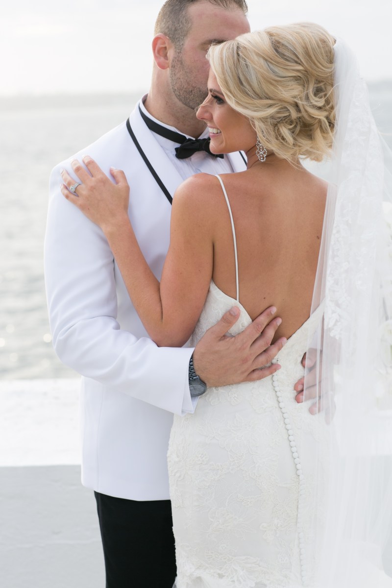 Kristin and Derek's Elegant Glittering Gold and Crisp White Belle Mer Wedding on The Newport Bride a Rhode Island Wedding Blog