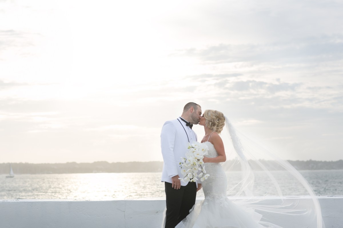 Kristin and Derek's Elegant Glittering Gold and Crisp White Belle Mer Wedding on The Newport Bride a Rhode Island Wedding Blog
