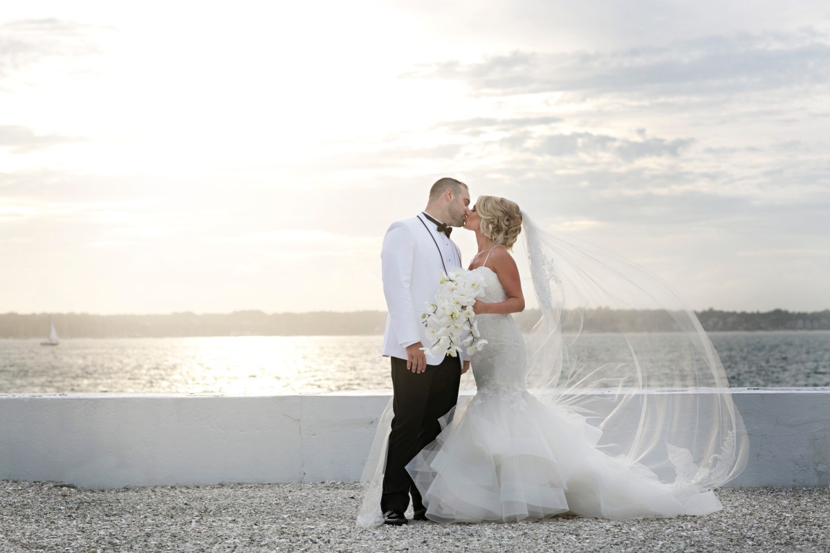 Kristin and Derek's Elegant Glittering Gold and Crisp White Belle Mer Wedding on The Newport Bride a Rhode Island Wedding Blog