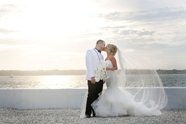 Kristin and Derek's Elegant Glittering Gold and Crisp White Belle Mer Wedding on The Newport Bride a Rhode Island Wedding Blog
