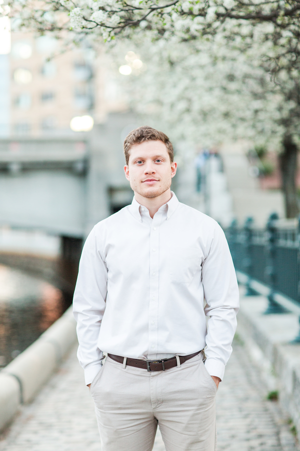 Patriot's Cheerleader and her Engineer Husband's Providence Engagement Shoot on The Newport Bride