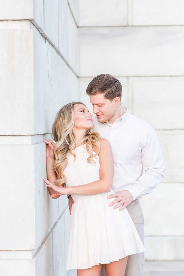 Patriot's Cheerleader and her Engineer Husband's Providence Engagement Shoot on The Newport Bride