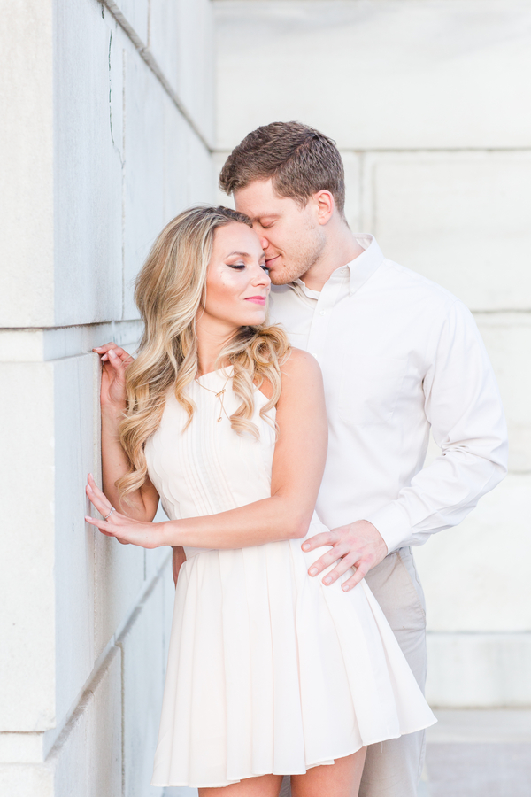 Patriot's Cheerleader and her Engineer Husband's Providence Engagement Shoot on The Newport Bride