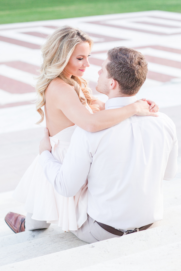 Patriot's Cheerleader and her Engineer Husband's Providence Engagement Shoot on The Newport Bride