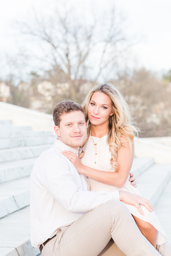 Patriot's Cheerleader and her Engineer Husband's Providence Engagement Shoot on The Newport Bride