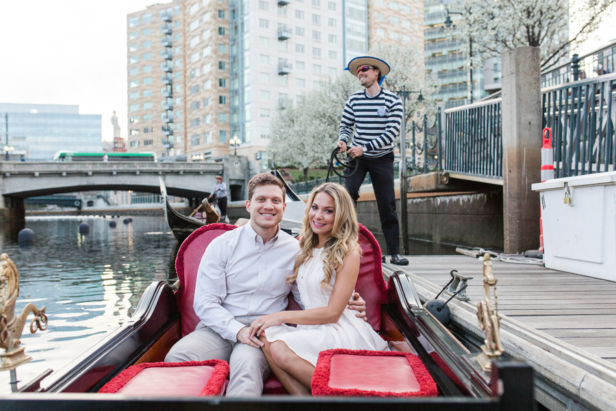 Patriot's Cheerleader and her Engineer Husband's Providence Engagement Shoot on The Newport Bride