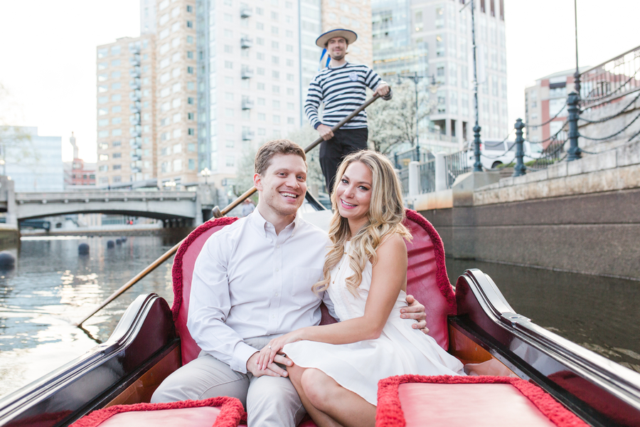 Patriot's Cheerleader and her Engineer Husband's Providence Engagement Shoot on The Newport Bride