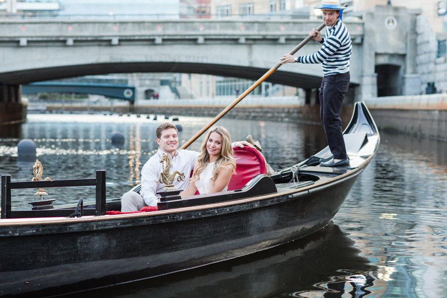 Patriot's Cheerleader and her Engineer Husband's Providence Engagement Shoot on The Newport Bride