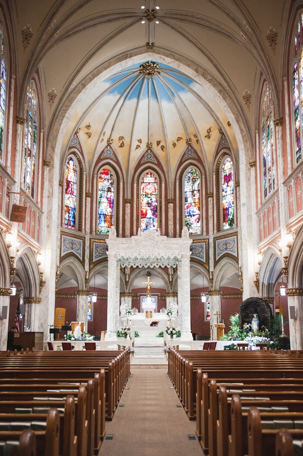 Summer Garden Wedding at a historic mansion in Bristol, RI on The Newport Bride