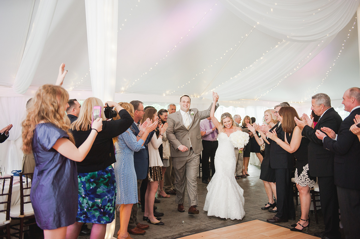 Summer Garden Wedding at a historic mansion in Bristol, RI on The Newport Bride