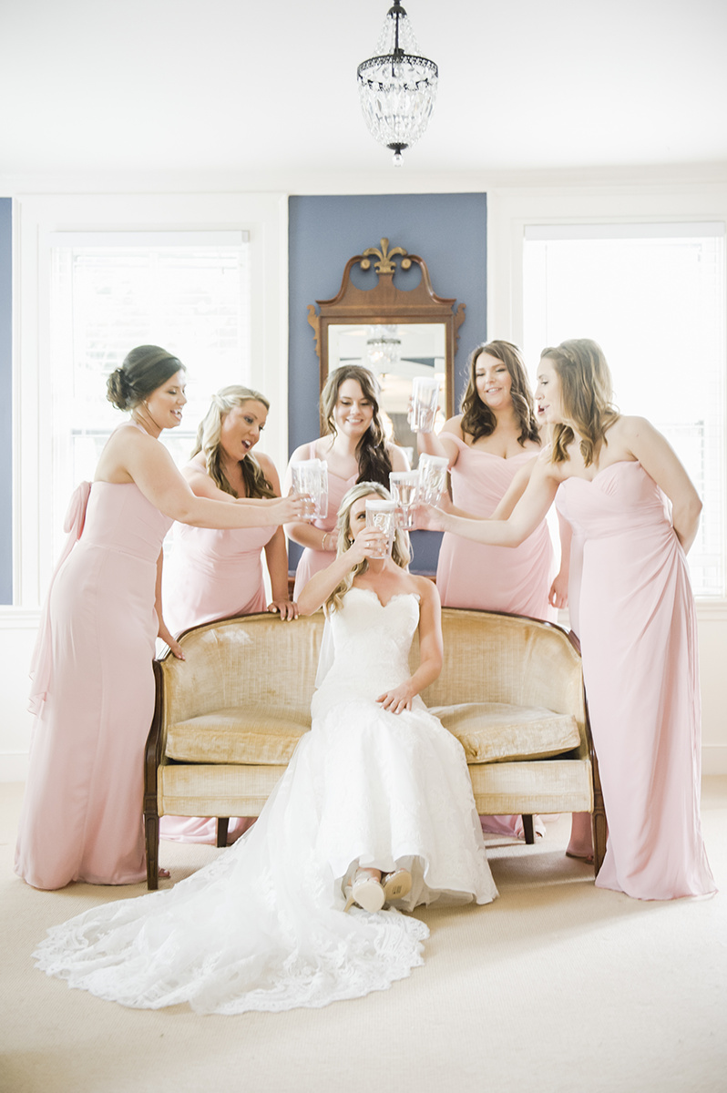 Summer Garden Wedding at a historic mansion in Bristol, RI on The Newport Bride