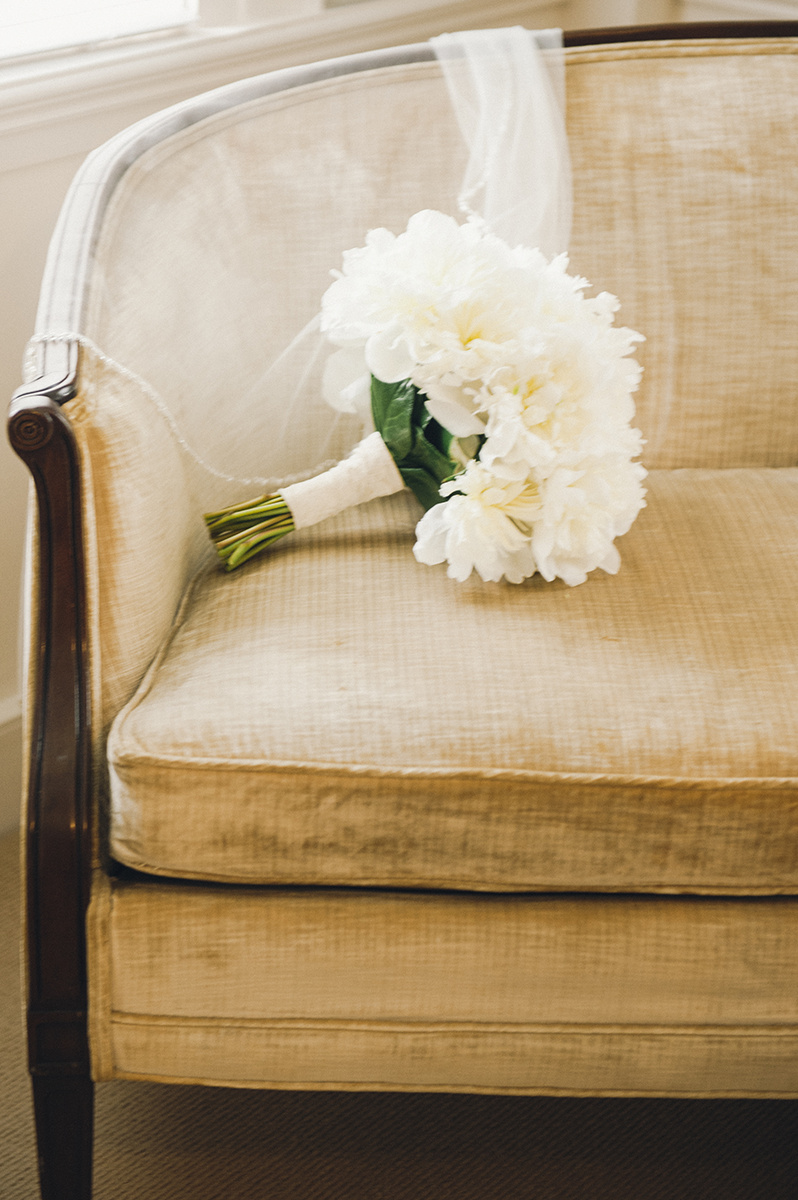 Summer Garden Wedding at a historic mansion in Bristol, RI on The Newport Bride