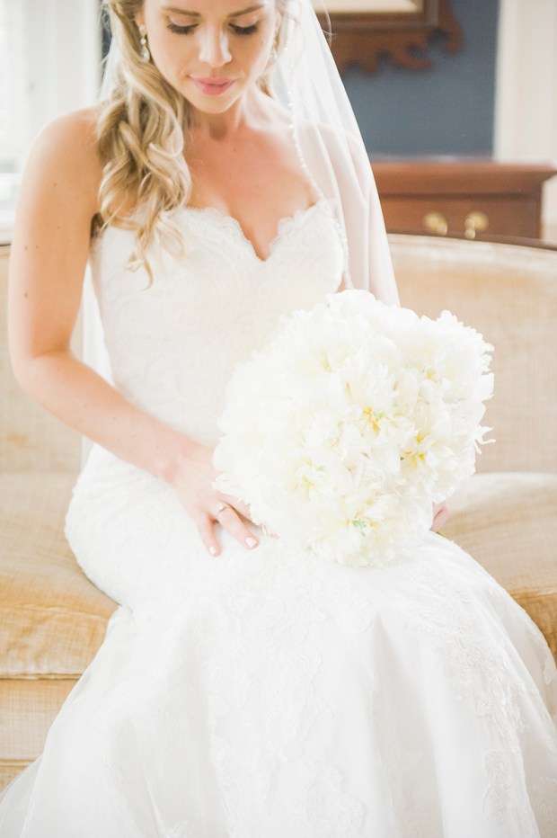 Summer Garden Wedding at a historic mansion in Bristol, RI on The Newport Bride