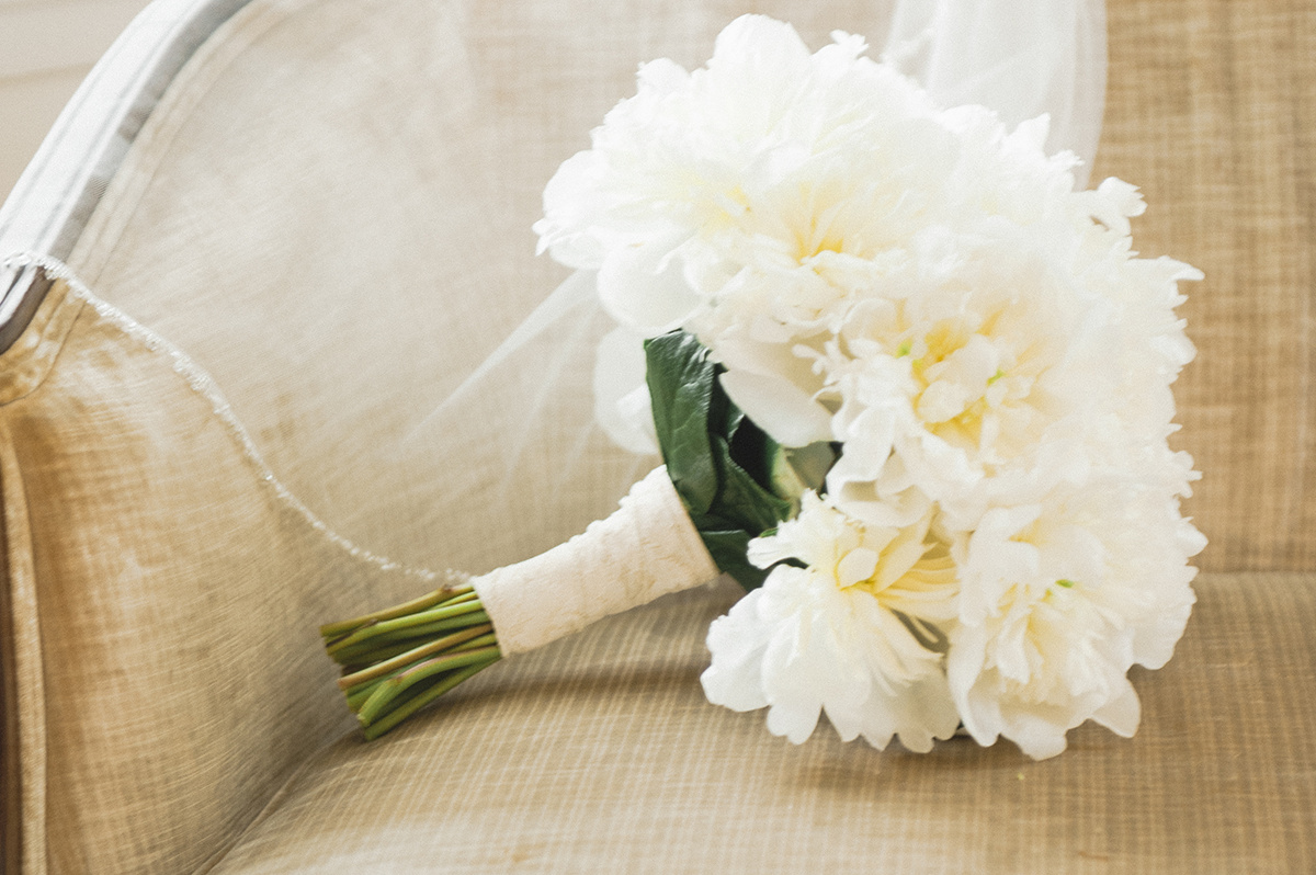 Summer Garden Wedding at a historic mansion in Bristol, RI on The Newport Bride