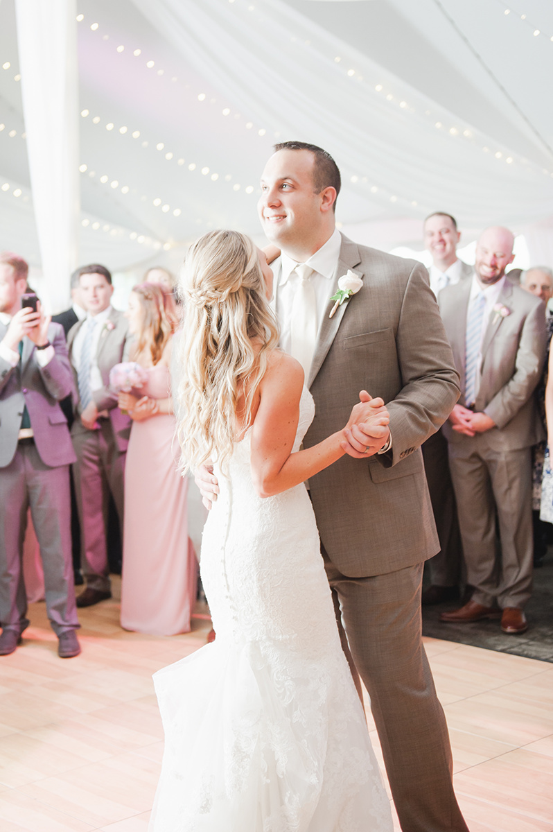 Summer Garden Wedding at a historic mansion in Bristol, RI on The Newport Bride