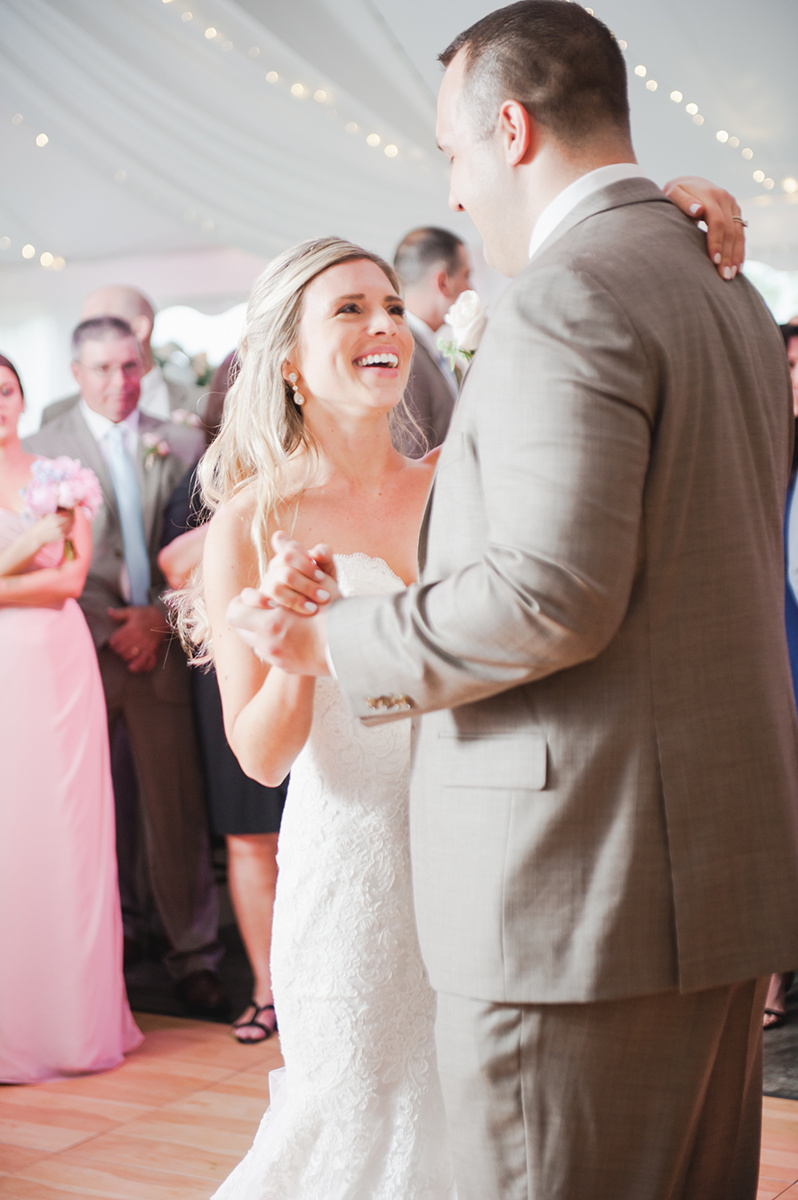 Summer Garden Wedding at a historic mansion in Bristol, RI on The Newport Bride