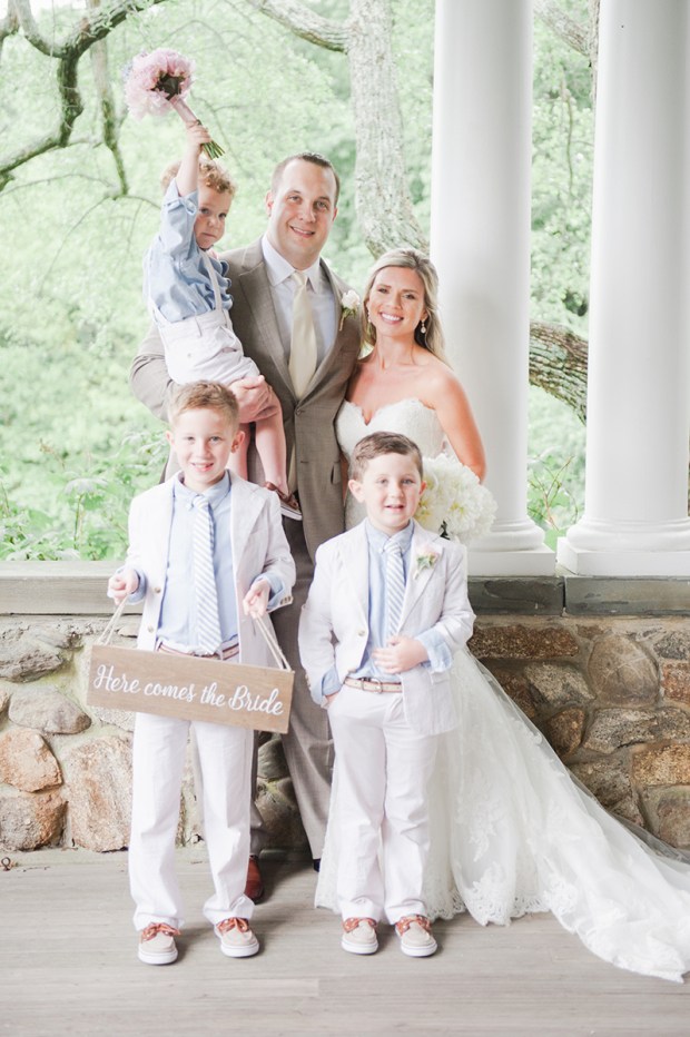 Summer Garden Wedding at a historic mansion in Bristol, RI on The Newport Bride