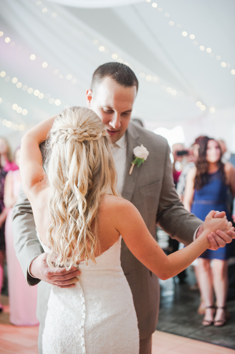 Summer Garden Wedding at a historic mansion in Bristol, RI on The Newport Bride