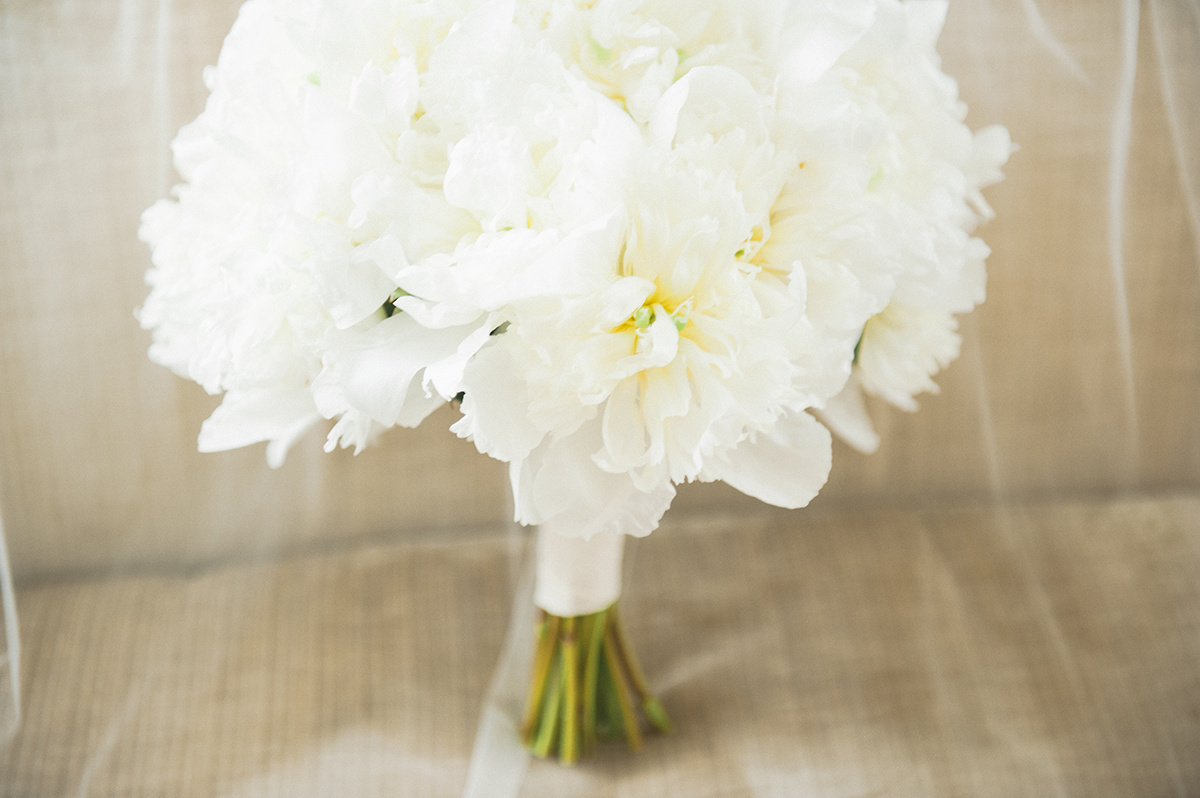 Summer Garden Wedding at a historic mansion in Bristol, RI on The Newport Bride