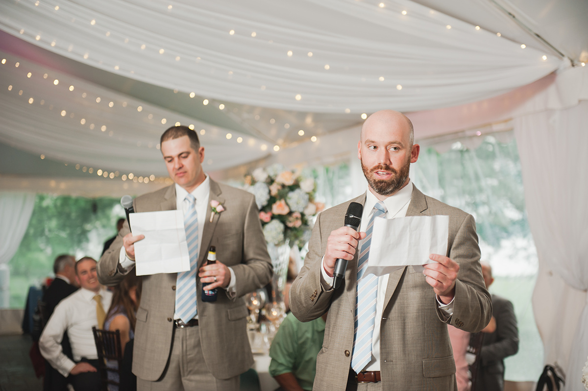 Summer Garden Wedding at a historic mansion in Bristol, RI on The Newport Bride