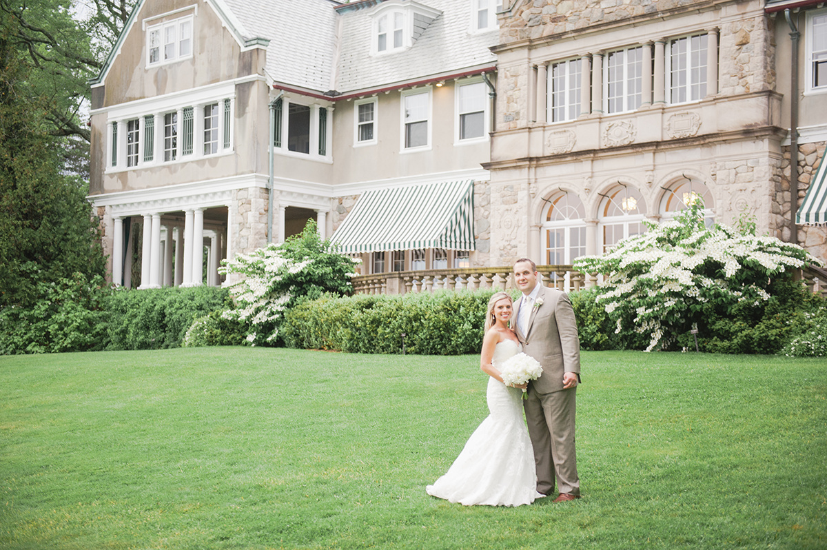 Summer Garden Wedding at a historic mansion in Bristol, RI on The Newport Bride
