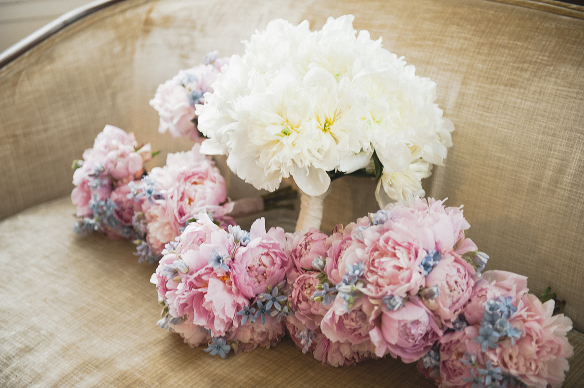 Summer Garden Wedding at a historic mansion in Bristol, RI on The Newport Bride