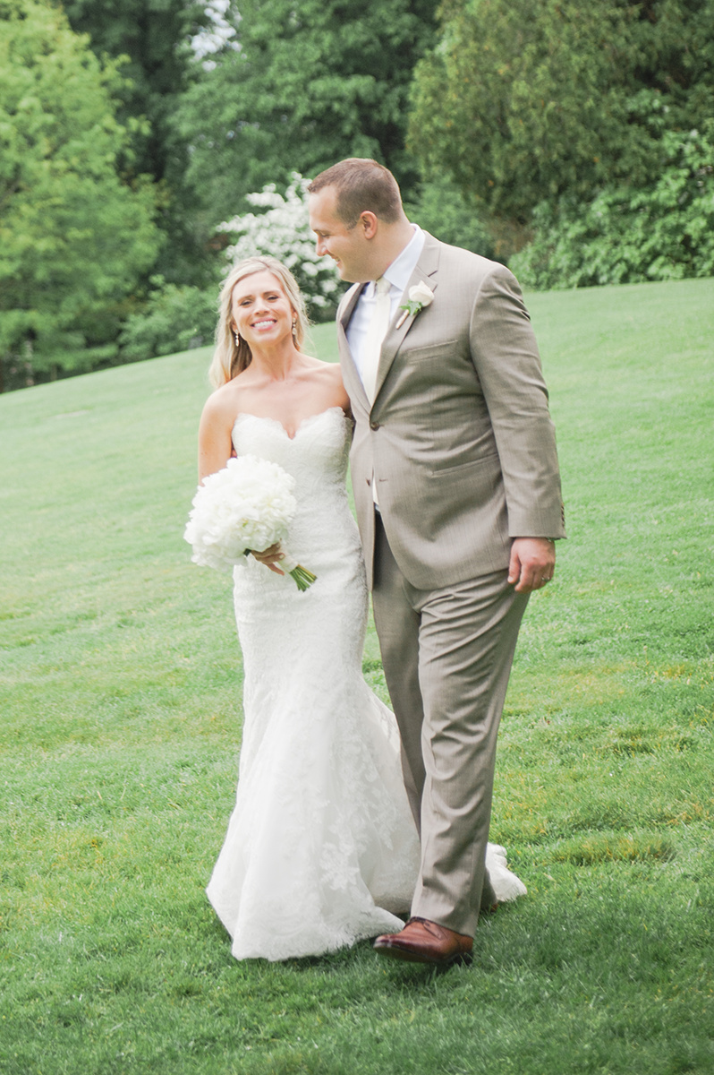 Summer Garden Wedding at a historic mansion in Bristol, RI on The Newport Bride