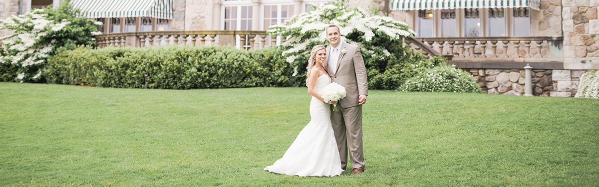 Summer Garden Wedding at a historic mansion in Bristol, RI on The Newport Bride