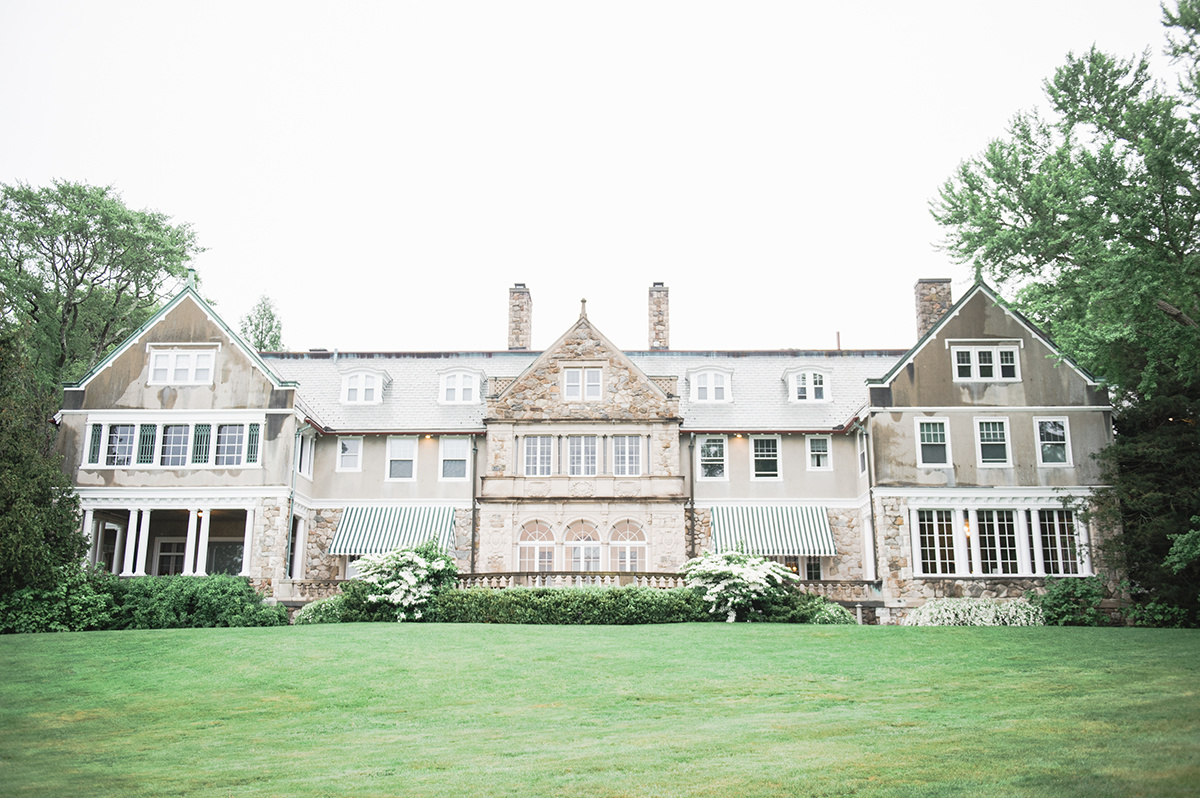 Summer Garden Wedding at a historic mansion in Bristol, RI on The Newport Bride