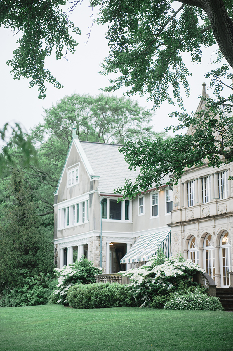 Summer Garden Wedding at a historic mansion in Bristol, RI on The Newport Bride