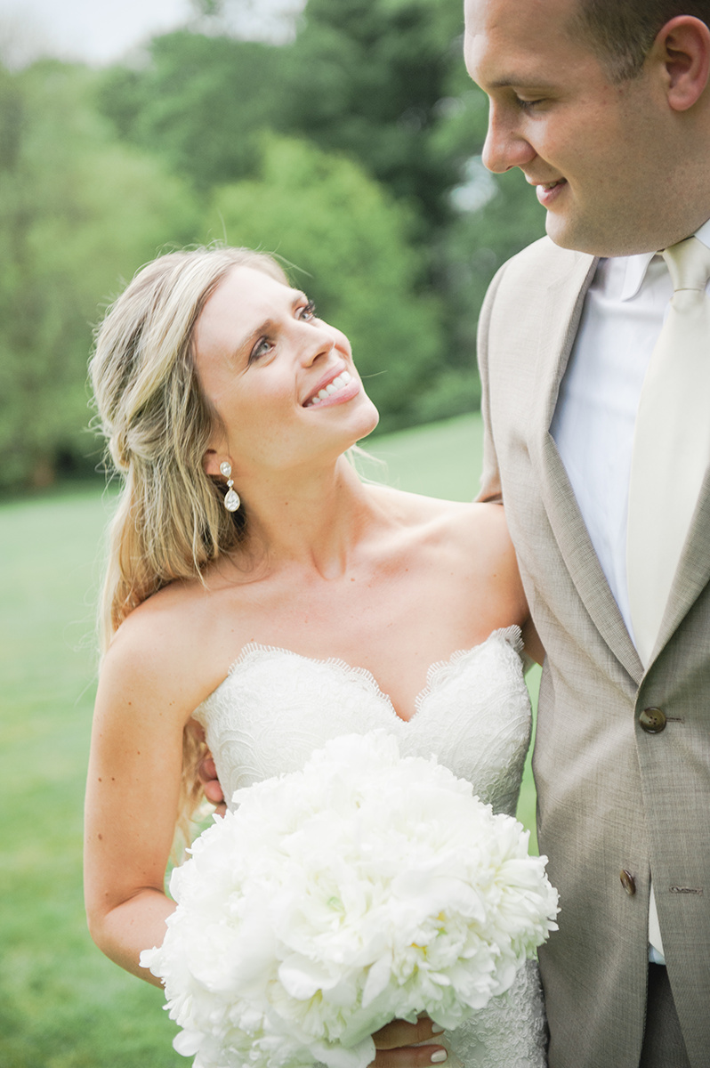 Summer Garden Wedding at a historic mansion in Bristol, RI on The Newport Bride