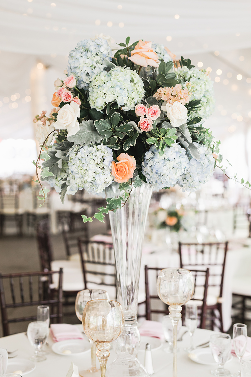 Summer Garden Wedding at a historic mansion in Bristol, RI on The Newport Bride