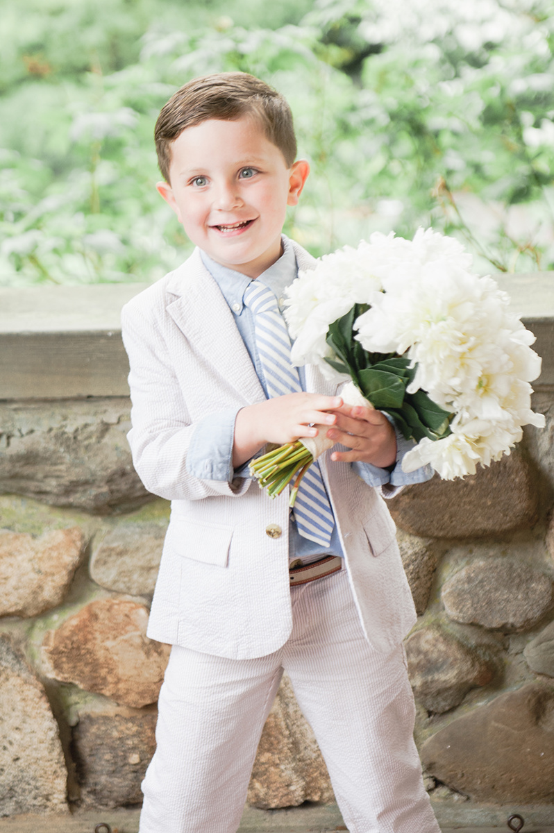 Summer Garden Wedding at a historic mansion in Bristol, RI on The Newport Bride