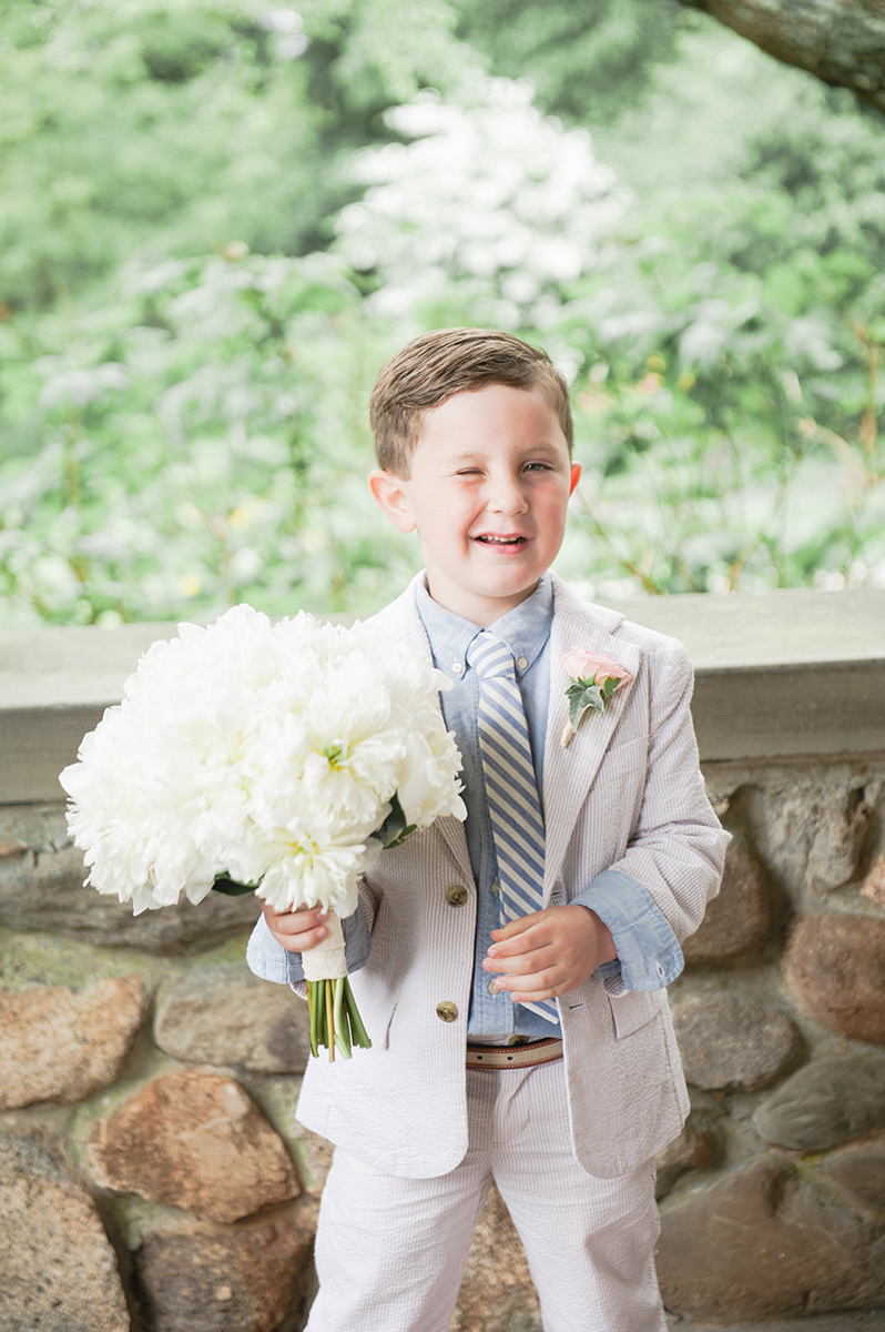 Summer Garden Wedding at a historic mansion in Bristol, RI on The Newport Bride